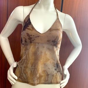 Bill Hallman textured sheer tank size M